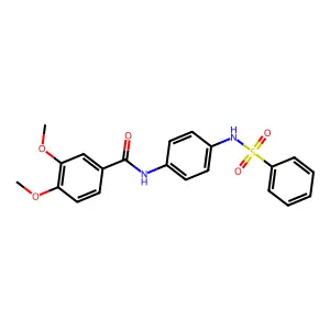 N-(4-benzenesulfonamidophenyl)-3,4-dimethoxybenzamide structure