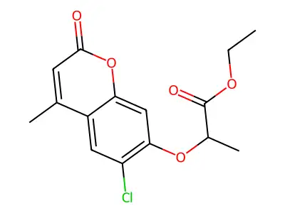 ethyl 2-[(6-chloro-4-methyl-2-oxo-2H-chromen-7-yl)oxy]propanoate structure