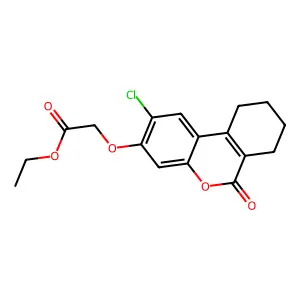 Ethyl 2-[(2-chloro-6-oxo-7,8,9,10-tetrahydrobenzo[c]chromen-3-yl)oxy]acetate structure