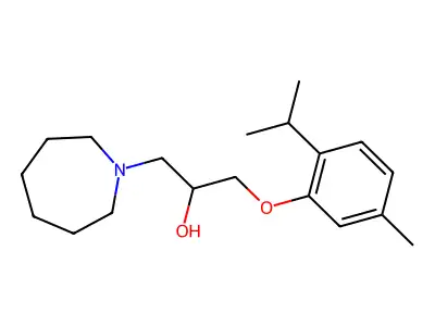 1-(1-Azepanyl)-3-(2-isopropyl-5-methylphenoxy)-2-propanol structure