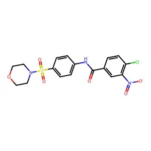 4-chloro-N-(4-morpholin-4-ylsulfonylphenyl)-3-nitrobenzamide structure