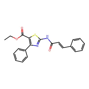 Ethyl 2-cinnamamido-4-phenylthiazole-5-carboxylate structure