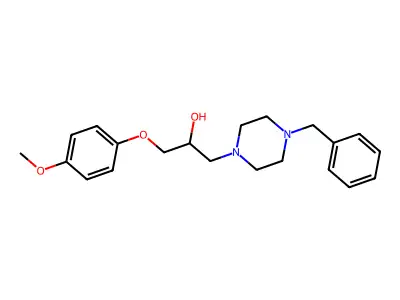 1-(4-Benzylpiperazin-1-yl)-3-(4-methoxyphenoxy)propan-2-ol structure