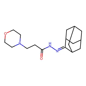N'-(adamantan-2-ylidene)-3-(morpholin-4-yl)propanehydrazide structure