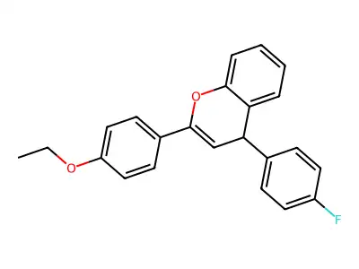 2-(4-ethoxyphenyl)-4-(4-fluorophenyl)-4H-chromene structure