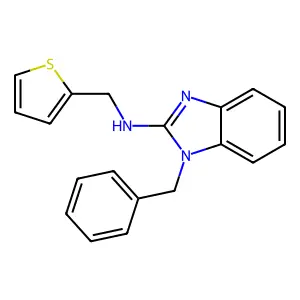 1-benzyl-N-(2-thienylmethyl)-1H-benzimidazol-2-amine structure