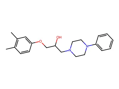 1-(3,4-Dimethylphenoxy)-3-(4-phenylpiperazin-1-yl)propan-2-ol structure