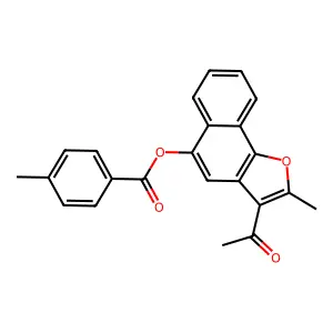 3-Acetyl-2-methylnaphtho[1,2-b]furan-5-yl 4-methylbenzoate structure