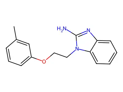 1-(2-m-Tolyloxy-ethyl)-1H-benzoimidazol-2-ylamine structure