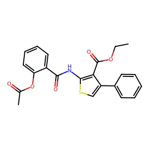 Ethyl 2-[(2-acetyloxybenzoyl)amino]-4-phenylthiophene-3-carboxylate structure