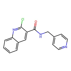 2-chloro-N-(pyridin-4-ylmethyl)quinoline-3-carboxamide structure