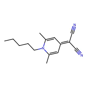 2-(2,6-Dimethyl-1-pentylpyridin-4-ylidene)propanedinitrile structure