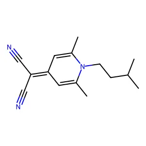 2-[2,6-Dimethyl-1-(3-methylbutyl)pyridin-4-ylidene]propanedinitrile structure