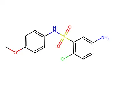 5-amino-2-chloro-N-(4-methoxyphenyl)benzene-1-sulfonamide structure