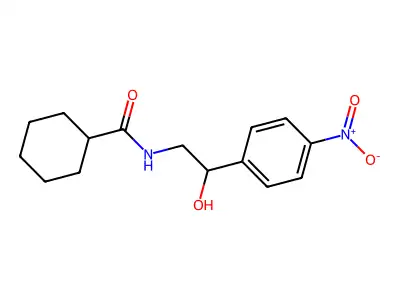 N-[2-hydroxy-2-(4-nitrophenyl)ethyl]cyclohexanecarboxamide structure