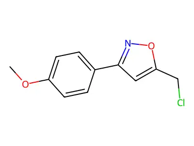5-(Chloromethyl)-3-(4-methoxyphenyl)isoxazole structure