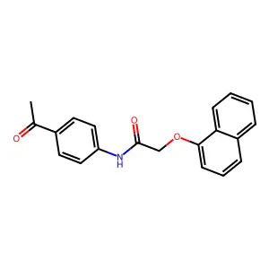 N-(4-acetylphenyl)-2-(naphthalen-1-yloxy)acetamide structure