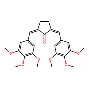 2,5-Bis[(3,4,5-trimethoxyphenyl)methylidene]cyclopentan-1-one structure