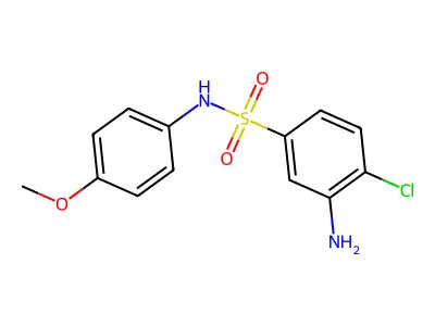 3-amino-4-chloro-N-(4-methoxyphenyl)benzenesulfonamide structure