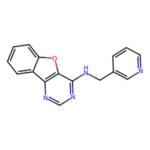 N-(pyridin-3-ylmethyl)[1]benzofuro[3,2-d]pyrimidin-4-amine structure