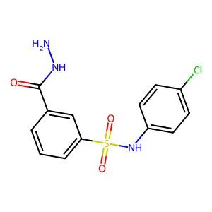 N-(4-chlorophenyl)-3-(hydrazinecarbonyl)benzene-1-sulfonamide structure