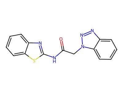 N-[(2E)-1,3-benzothiazol-2(3H)-ylidene]-2-(1H-benzotriazol-1-yl)acetamide structure