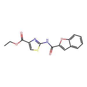 Ethyl 2-(benzofuran-2-carboxamido)thiazole-4-carboxylate structure