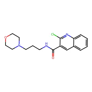 2-chloro-N-[3-(morpholin-4-yl)propyl]quinoline-3-carboxamide structure