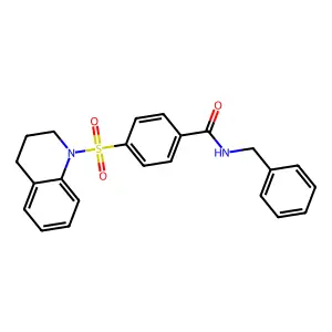 N-benzyl-4-(3,4-dihydro-2H-quinolin-1-ylsulfonyl)benzamide structure