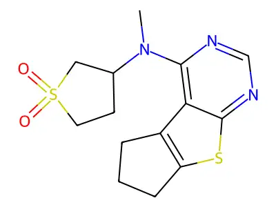 N-(1,1-dioxothiolan-3-yl)-N-methyl-7-thia-9,11-diazatricyclo[6.4.0.02,6]dodeca-1(12),2(6),8,10-tetraen-12-amine structure