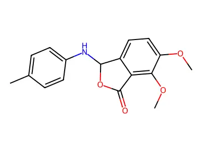 6,7-dimethoxy-3-(4-methylanilino)-3H-2-benzofuran-1-one structure