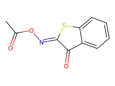 [(Z)-(3-oxo-1-benzothiophen-2-ylidene)amino] acetate structure