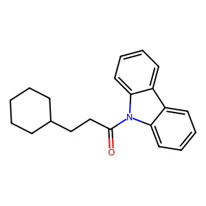1-(9H-carbazol-9-yl)-3-cyclohexylpropan-1-one structure