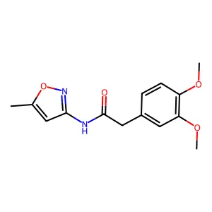2-(3,4-dimethoxyphenyl)-N-(5-methyl-1,2-oxazol-3-yl)acetamide structure