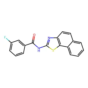 3-fluoro-N-(naphtho[2,1-d]thiazol-2-yl)benzamide structure