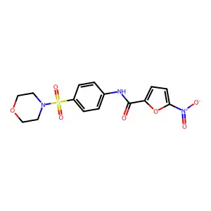 N-[4-(morpholine-4-sulfonyl)phenyl]-5-nitrofuran-2-carboxamide structure