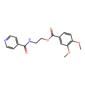 2-(Isonicotinamido)ethyl 3,4-dimethoxybenzoate structure