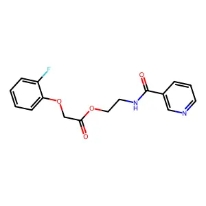 2-[(3-Pyridinylcarbonyl)amino]ethyl 2-(2-fluorophenoxy)acetate structure