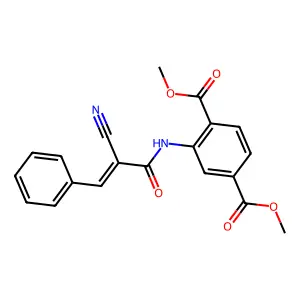 1,4-Dimethyl 2-(2-cyano-3-phenylprop-2-enamido)benzene-1,4-dicarboxylate structure
