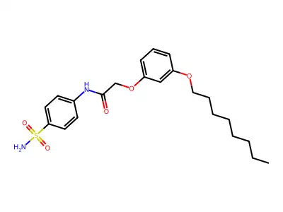 2-(3-octoxyphenoxy)-N-(4-sulfamoylphenyl)acetamide structure