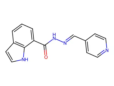 N-(pyridin-4-ylmethylideneamino)-1H-indole-7-carboxamide structure