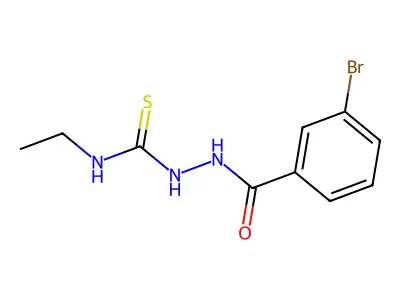 1-[(3-Bromobenzoyl)amino]-3-ethylthiourea structure