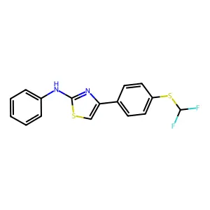 4-{4-[(difluoromethyl)sulfanyl]phenyl}-N-phenyl-1,3-thiazol-2-amine structure
