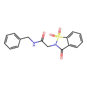 N-benzyl-2-(1,1-dioxido-3-oxobenzo[d]isothiazol-2(3H)-yl)acetamide structure
