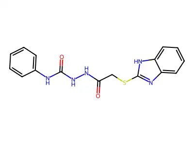 1-[[2-(1H-benzimidazol-2-ylsulfanyl)acetyl]amino]-3-phenylurea structure