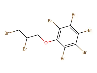 Benzene, pentabromo(2,3-dibromopropoxy)- structure
