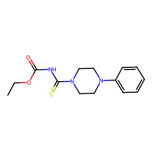 Ethyl (4-phenyl-1-piperazinyl)carbothioylcarbamate structure