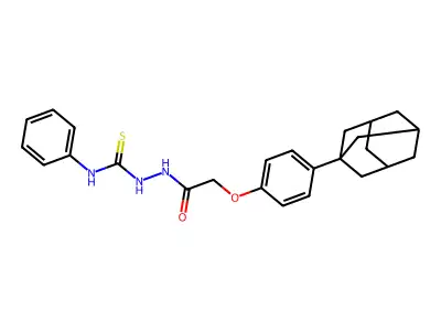 2-(4-Tricyclo[3.3.1.13,7]dec-1-ylphenoxy)acetic acid 2-[(phenylamino)thioxomethyl]hydrazide structure