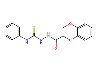 1-(2,3-Dihydro-1,4-benzodioxine-3-carbonylamino)-3-phenylthiourea structure