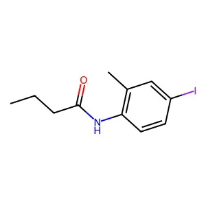 N-(4-iodo-2-methylphenyl)butanamide structure